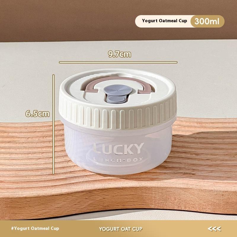 1Pcs Portable Overnight Oat Cup Water Mug Breakfast Mason Salad Can Yogurt Tumbler Juice Milk Cup Outdoor Tableware