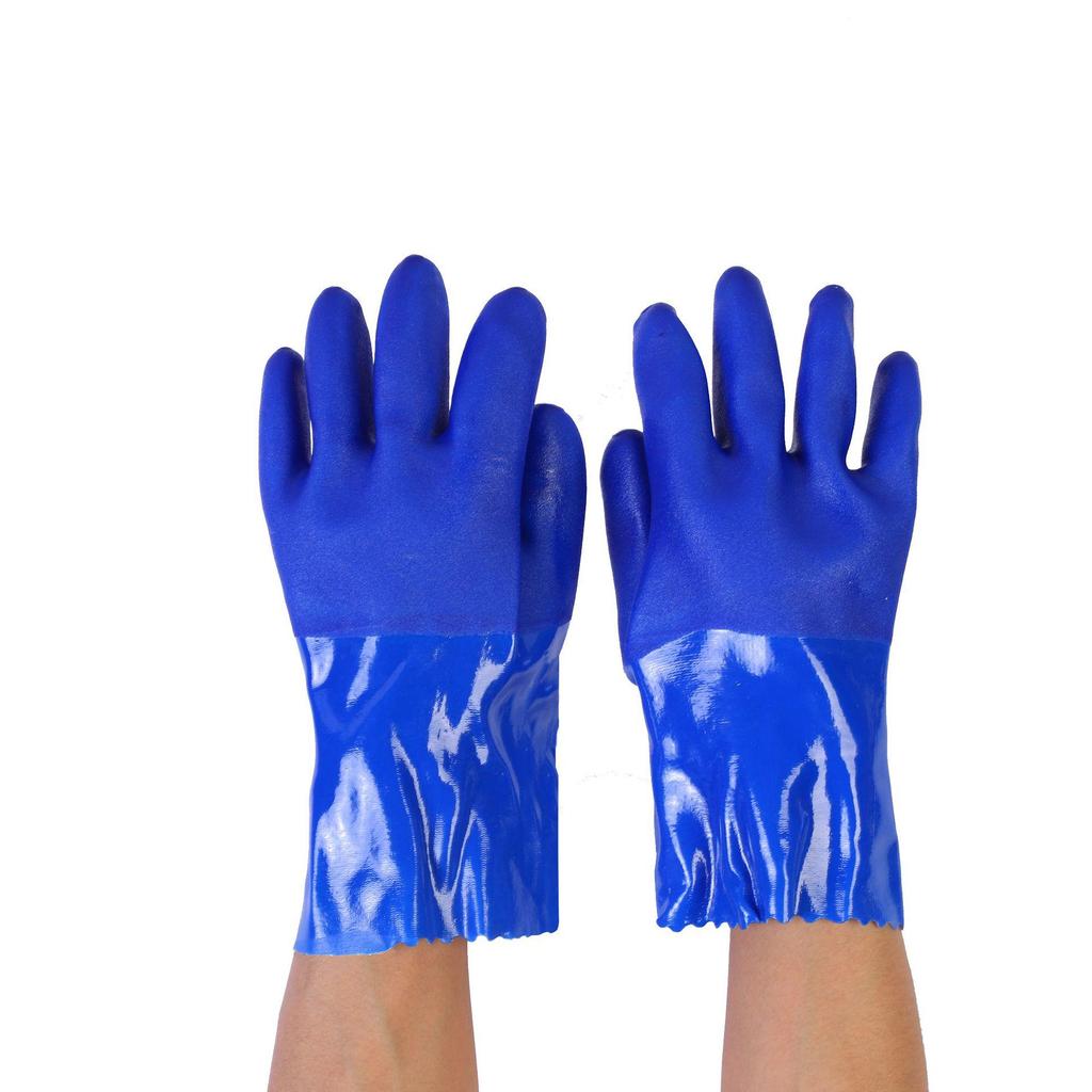 Wodoodporne gumowe rękawice domowe do zmywania naczyń, czyszczenia kuchni, mycia samochodu i użytku wodnego z bawełnianym aksamitnym wnętrzem