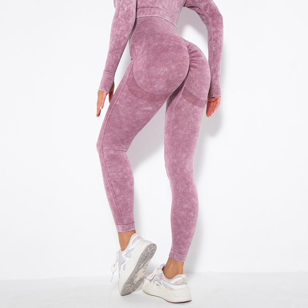 Seamless Water Washed Moisture Absorbing Sexy Peach Buttocks Sweat Wicking Yoga Pants, Sports And Fitness Pants, Leggings