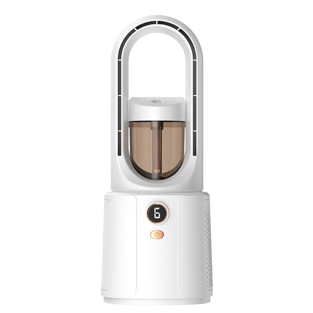 

Bladeless Desktop Fan Misting Cooling Quiet Air Circulator Humidifier Fan Cooler with Night Light A