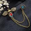 Vintage Cute Animal Bee Metal Chain Brooches Man Suit Shirt Pin Women Coat Jewelry Accessories Gift