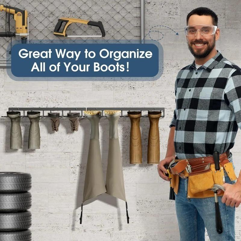 Metal Wall Mounted Shoe Rack for Boots Shoes Multifunctional Shoe Rack for Storage Drying Suitable for High Boots Denim Boots