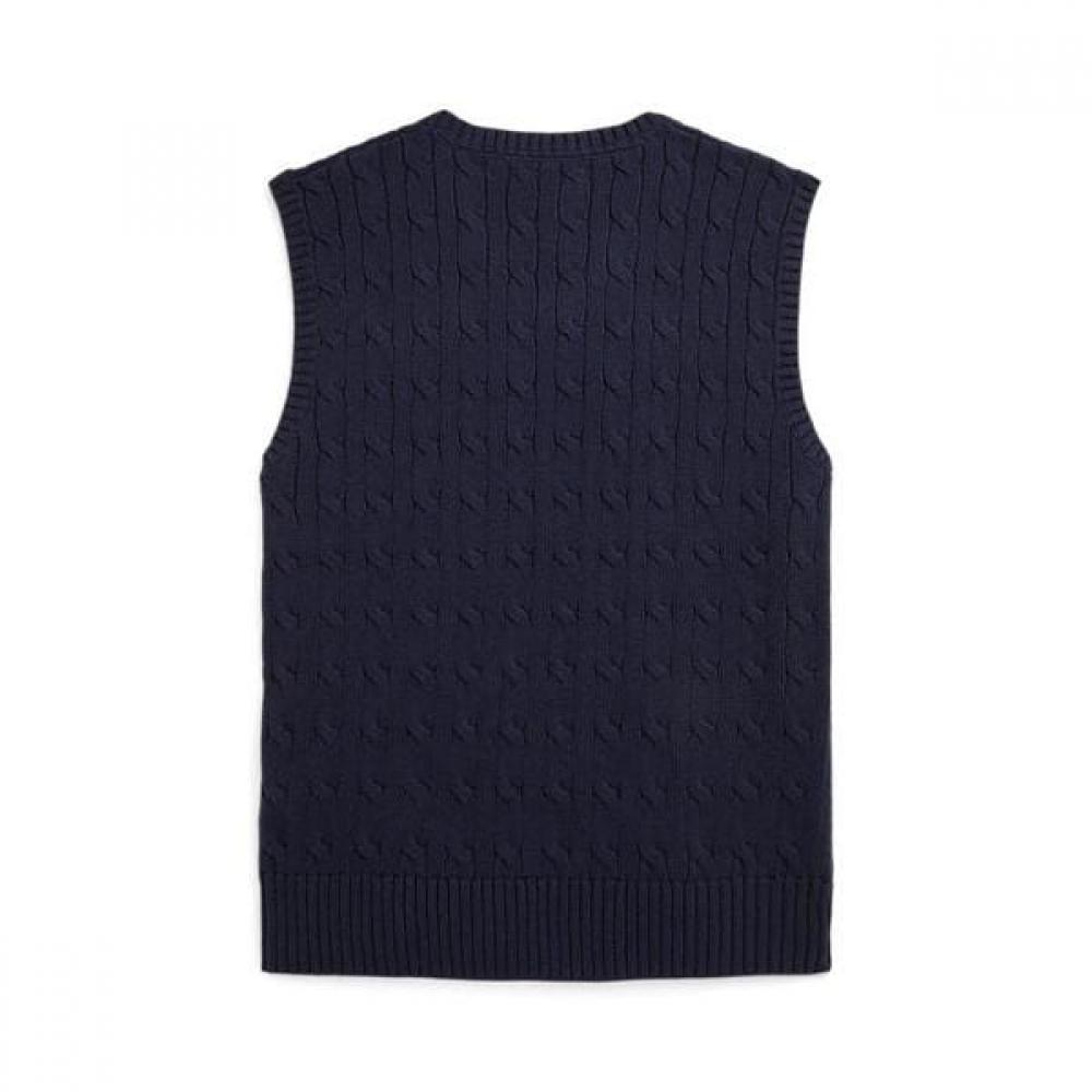 Polo Kids Boys 8 18 Years Cable Knit Cotton Sweater Vest  Cwposwey6820520410 