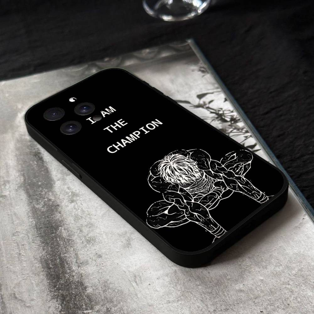 Anime Baki H-Hanmas Phone Case For IPhone 17,16,15,14,13,12,11 Plus,Pro,Max,XR,XS,X,7,8 Plus,Mini Black Silicone Soft