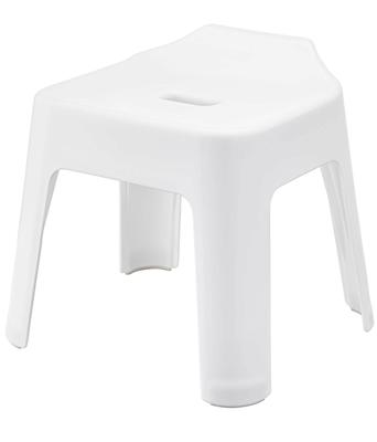 Yamazaki SH30 Bath Stool, White, Approx. W35 X D33 X H34cm (Seat: Approx. H30cm), Tower Design, Breathable and Quick-Drying, 5526