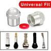 Chrome Tire Valve Stem Caps 30Pack, Non-Corrosive Plastic with Leak-Proof Air Rubber Seals, Dustproof and Waterproof, Universal Valve Stem Covers for