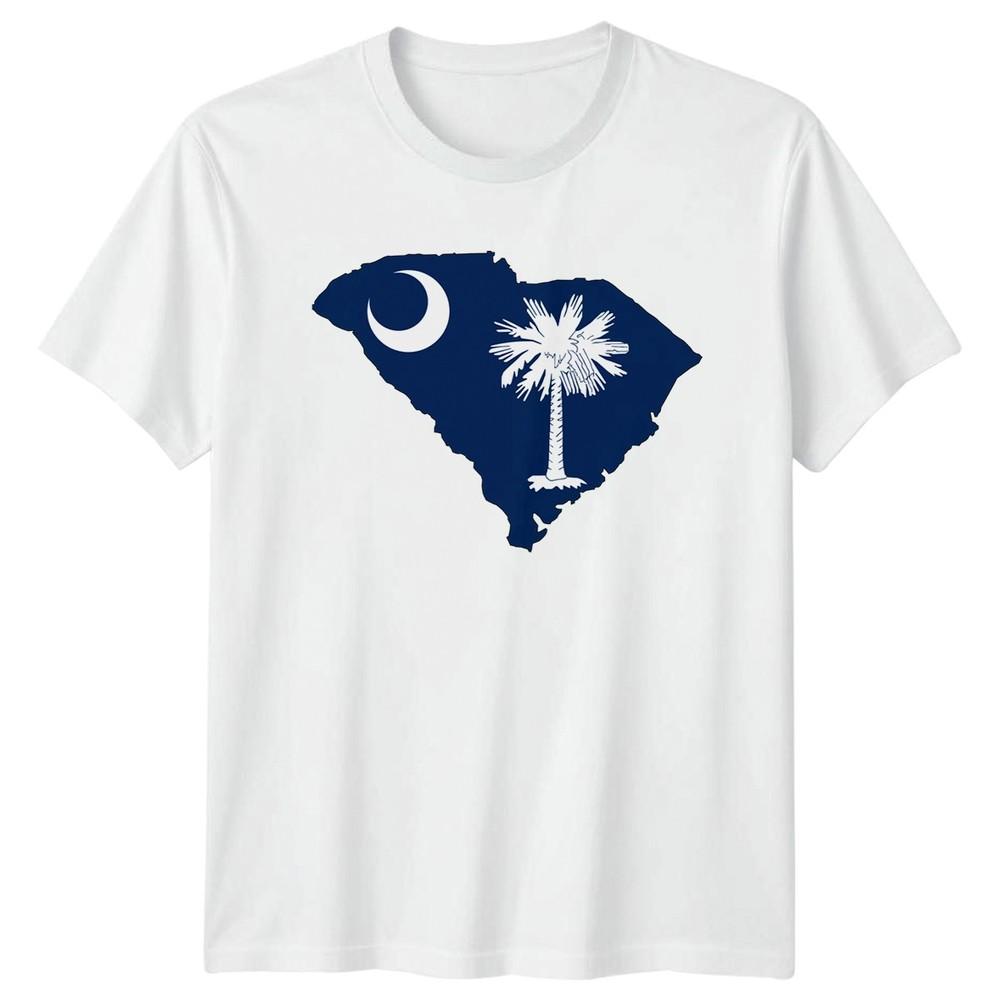 South Carolina Flag State Outline TShirt State Pride Gift For Him And Her S