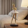 Figurina Ballerina Balletto Tutù Bianco Stile Ballerina in Piedi Finitura Lucida Ragazza