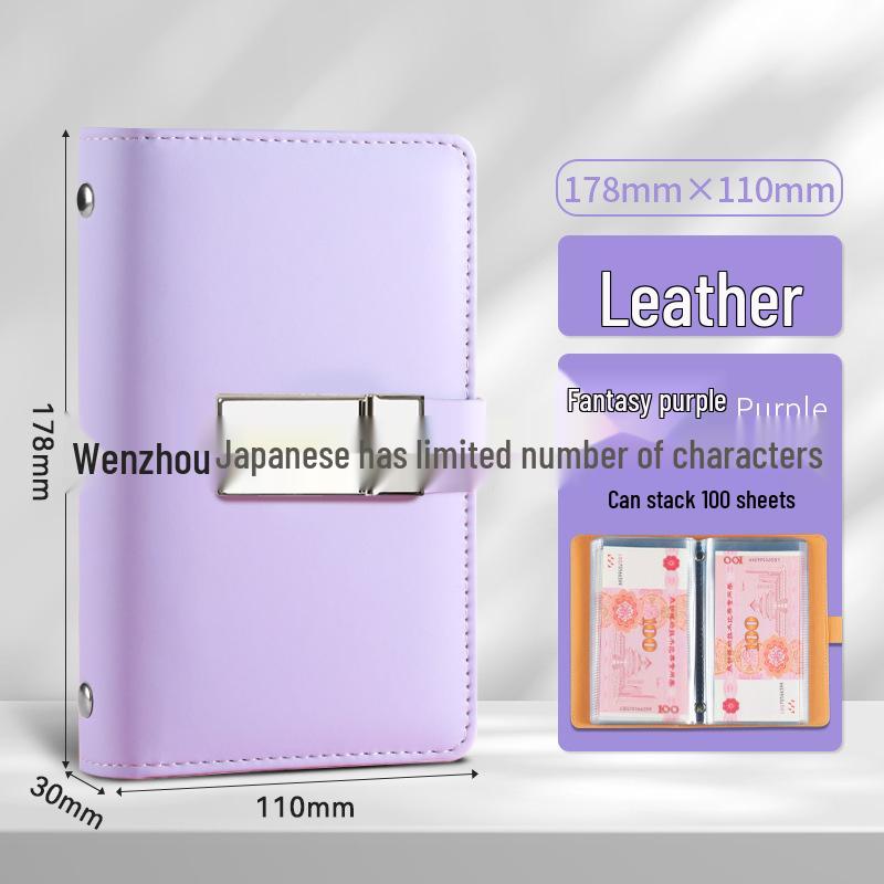 2024 Large Capacity Cash Savings Book with Password Lock - Portable Financial Management and Receipt Storage