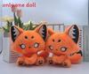 Set di Figure Peluche Coppia Pipistrello Volpe Gatto Scuro Con Tessuto in Poliestere e Imbottitura in Cotone PP Per Decorazione Camera da Letto Regalo per Lei