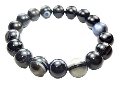 Kanaishi for Warding Off Evil and Fulfilling Eye Large 12mm Tibetan Eye Power Stone Bracelet for Men and Prayer Beads AAA Grade Quartz for Size 16cm