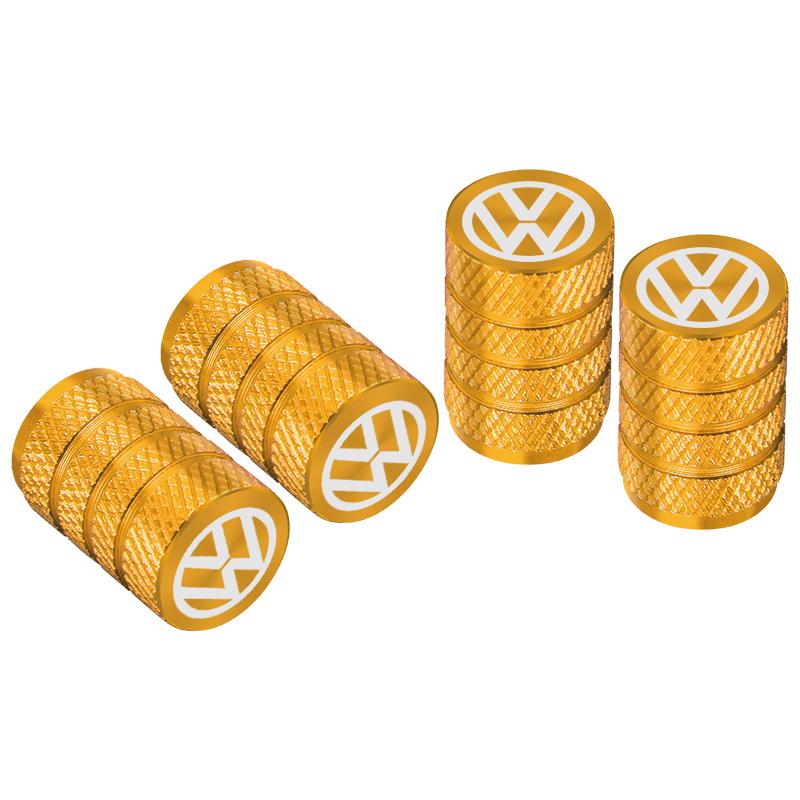 2026 Hot For VW VOLKSWAGEN 4Pcs/Set Car Tyre Valve Dust Caps Aluminum Tire Wheel Valve Stem Air Caps Covers For Volkswagen GOLF 
