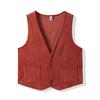 Women's Early Spring Small Undershirt Korean Version of The V-neck Versatile Shoulders Loose Corduroy Undershirt Undershirt Female
