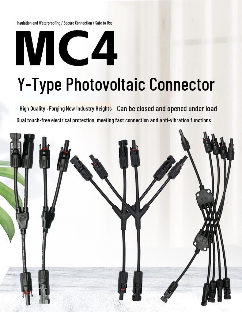 MC4Y Waterproof Solar Panel 4/5-Way Connector Plug