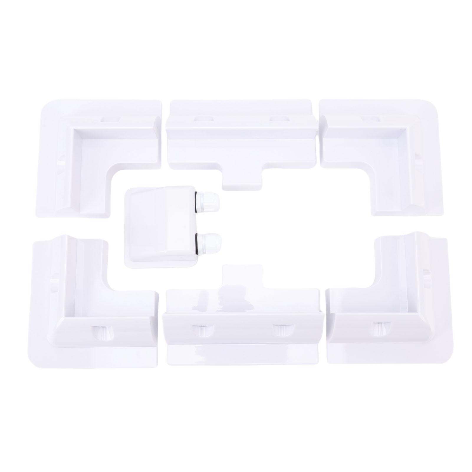 

Solar Panel ABS Corner Brackets Solar Panel Mounting Brackets Kit Widely Used for RVs Vehicles Sheds Garages White