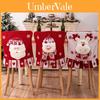 Holiday Christmas Chair Cover With Plush 3d Santa Claus For Festive Home Decor