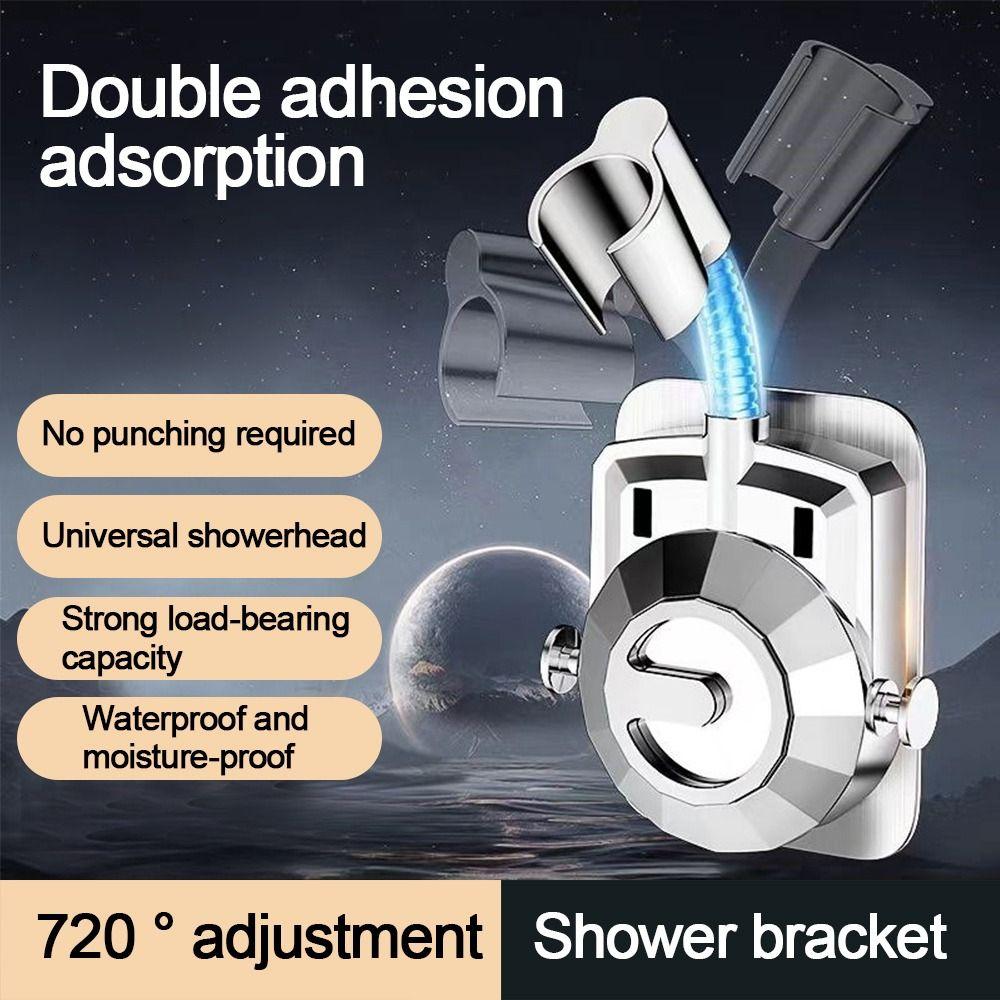 Selbstklebender Duschkopfhalter, verstellbare Handbrause, Unterstützung für Badezimmerzubehör
