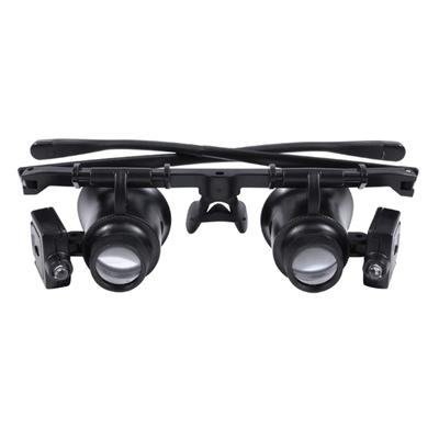 Leichtes Fernglas für die Uhrenreparatur, 25-fache Fernglas-Brille, Lupe mit LED-Licht, Juwelier-Uhrenreparatur-Lupe