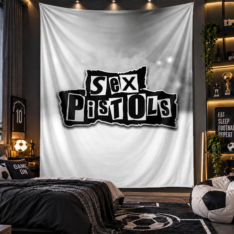 Wandbehang Tapisserie Sex Pistols Druck Stoff für Wohnzimmer Schlafzimmer Heimdekoration