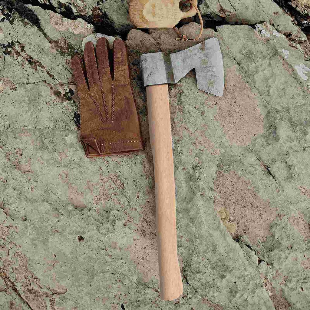 Wooden Axe Handle Replacement Wooden Hickory Handle Long Curved Solid Durable Axe Handle For Hatchet Home Farm Garden Axe