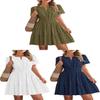 Cotton Floral Bohemian Aline Dress With Ruffle Details For Casual Spring Wear