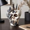 Creative Gothic Butterfly Skeleton Statue Funny Vase Flower Pot Home Decorations Large Capacity Skull Pen Box Home