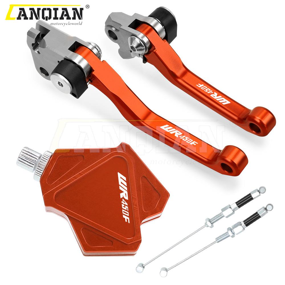 WR450F Dirt Bike Brake Clutch Levers Stunt Clutch Easy Pull Cable System Set For YAMAHA WR 450 F 2001-2023 Motocross Accessories