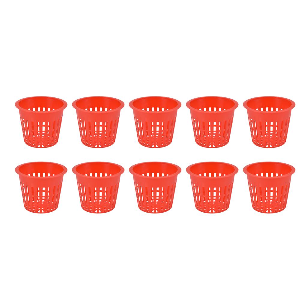10PCS Planting Basket Plant Cultivation Basket Plastic Hydroponic Planting Mesh Cup for Garden
