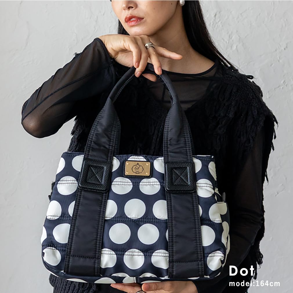 VITAFELICE Quilted Tote Bag (M) Women's blov-vf0042 (Dotted)