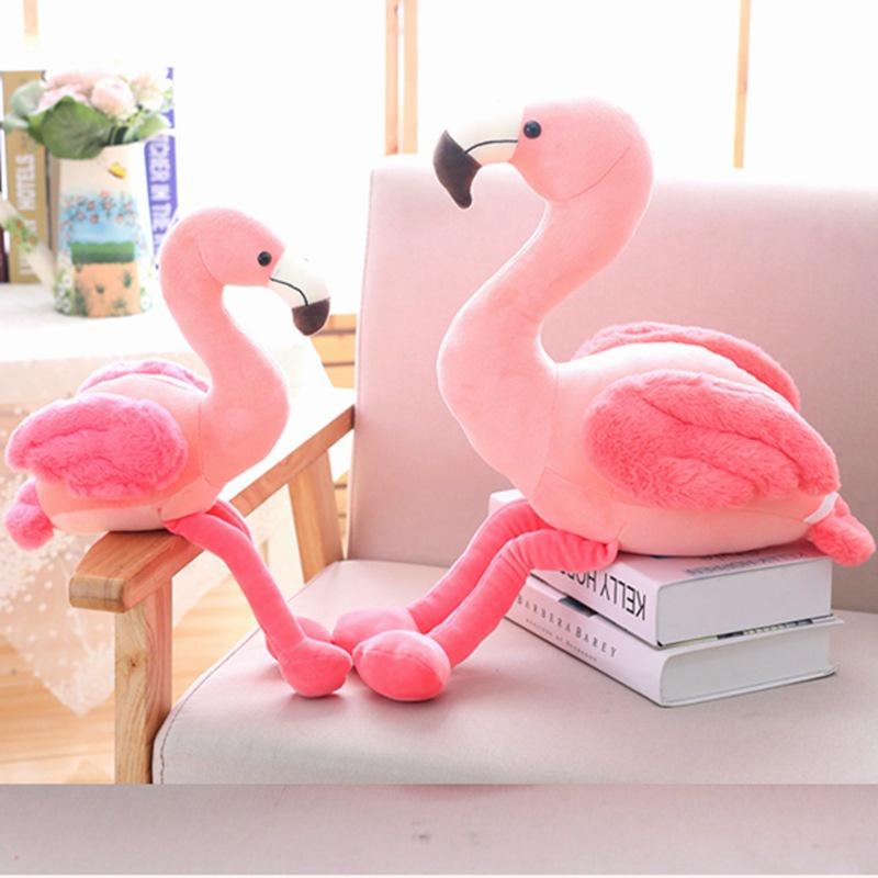 Flamingo Plush Toy Pillow Cushion For Kids Soft And Cuddly, Short Plush Fabric, Pink, 25cm/35cm/50cm