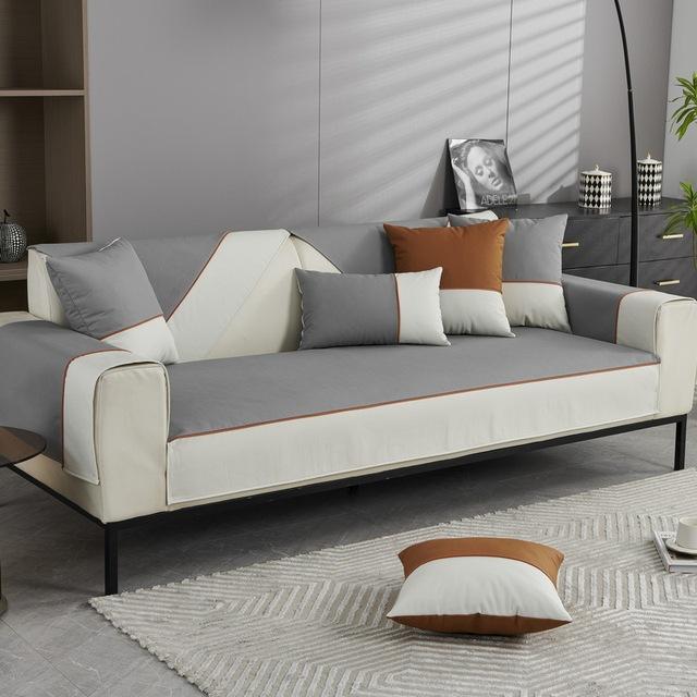 Technologia Skórzany Pokrowiec na Sofę Wodoodporny Zwierzę Narożnik Sofa Fotel Nakładki Ochraniacz Mebli Luksusowy