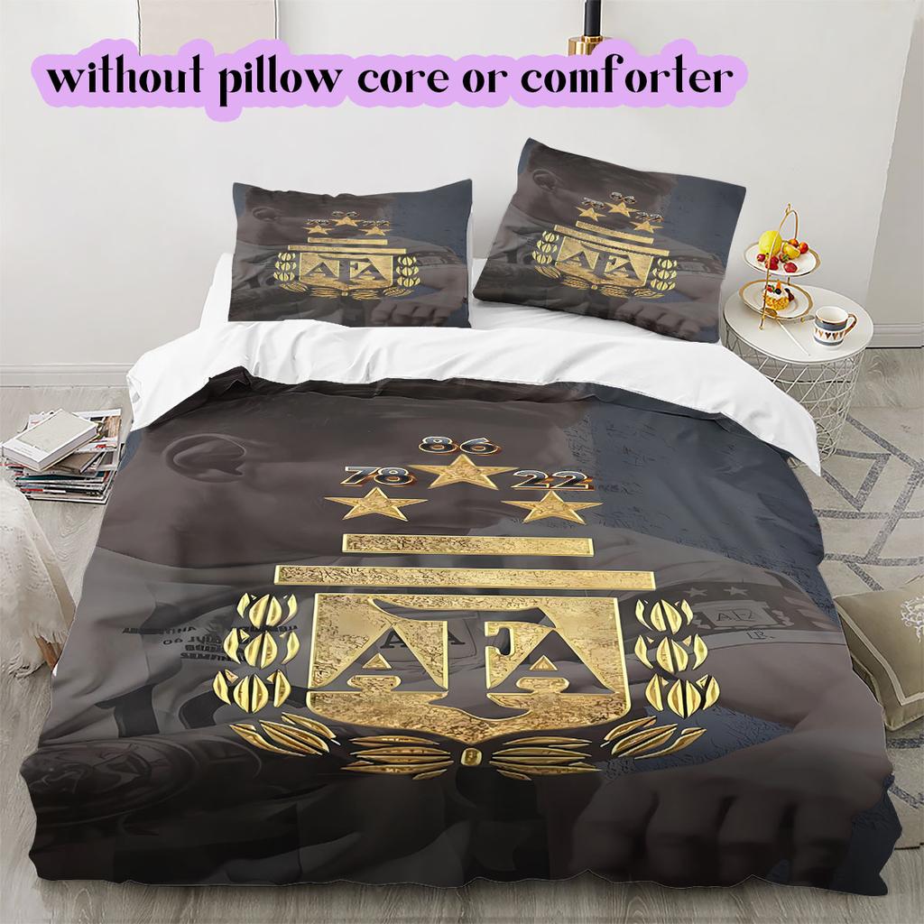 Biancheria da letto con motivo calcistico AFA, Set copripiumino Copripiumino Federa Regalo di Compleanno per la Casa (1*copripiumino+2*federe,senza imbottitura)