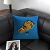 R-Ryan Kakaoo Cute Cushion Cover Natural Linen Organic Fabric Double-Sided Printing Sofa Home Decor Gift Pillow Case