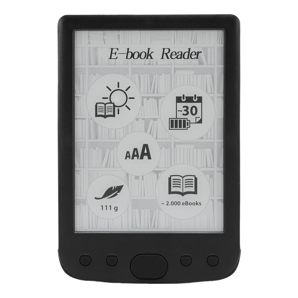 E Reader Eye Friendly 6 Inch 800x600 E Book Reader with Protective Case 2500mAh Battery Support Up To 32G