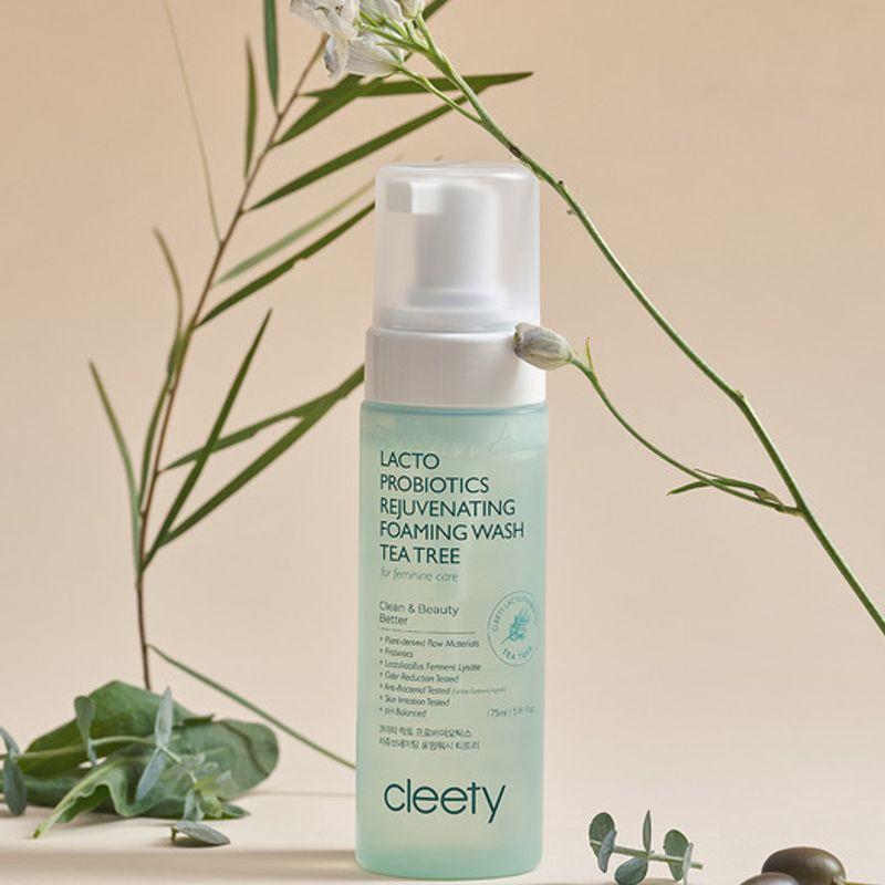 Cleety Lacto Probiotics Rejuvenating Foaming Wash Tea Tree Feminine Cleanser 175ml Foaming Wash 175ml Tea Tree Scent