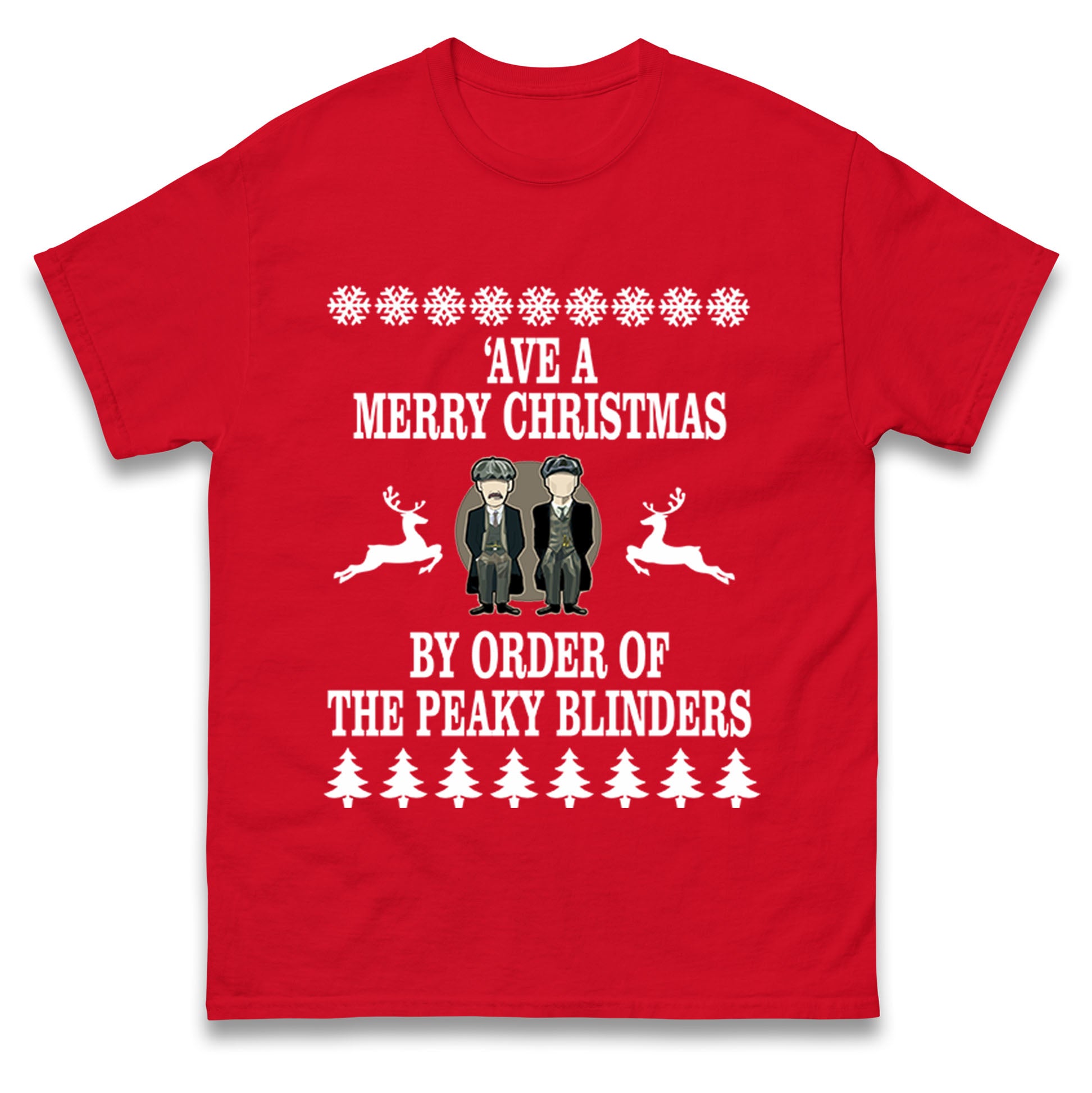 Peaky Blinders Christmas T Shirt Tshirt Mens Womens Unisex Tops Tees S