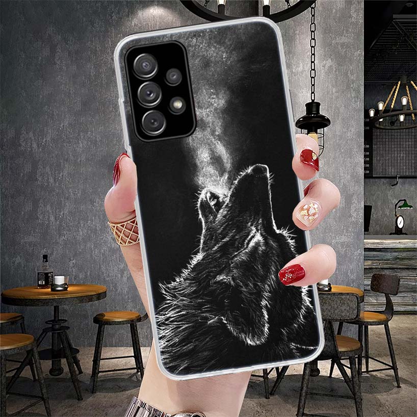 Angry Animal Wolf Fierce Soft Phone Case For Samsung Galaxy A13 A14 A15 A16 A17 A53 A54 A55 A56 A57 A33 A34 A35 A36 A37 A23 A24