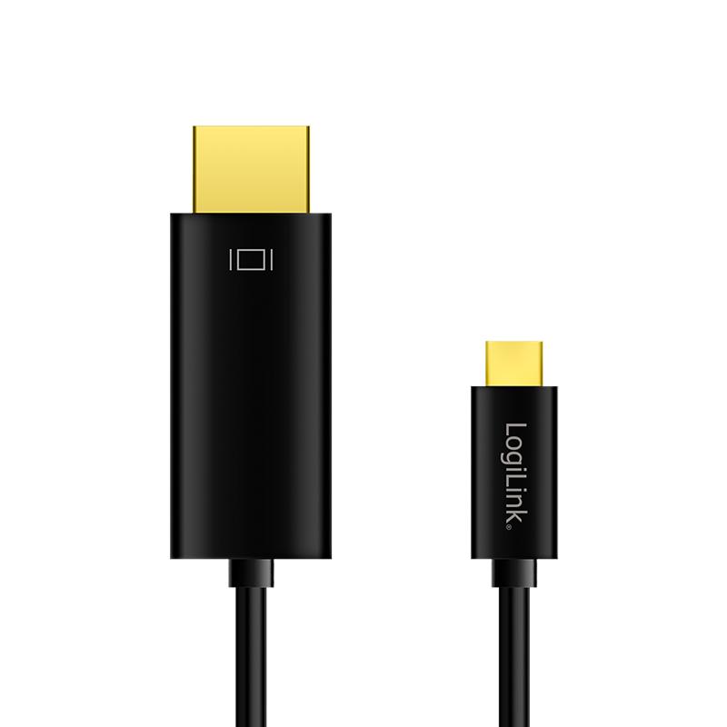 LogiLink 4K/60 Hz USB-C To HDMI Cable 1.8 M USB-C/M - hdmi-A/M Ultra HD