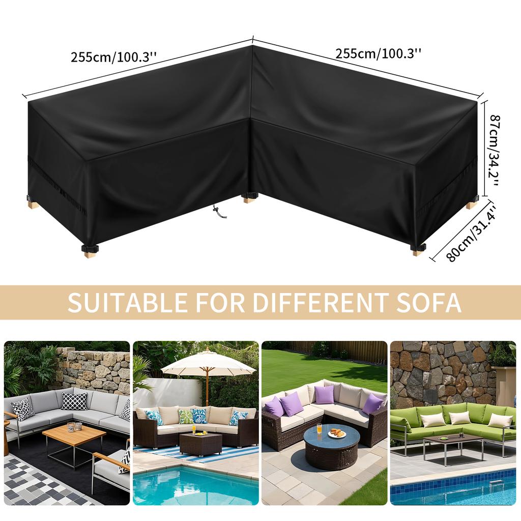 10 misure di coperture impermeabili per mobili da giardino e patio, resistenti a pioggia e neve, per divani, tavoli e sedie, antipolvere.