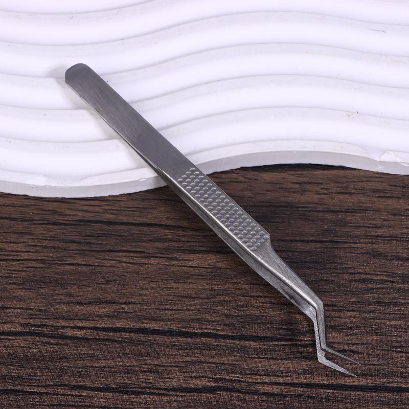 1Pc Stainless Steel Aax-17 Tin Positioning Tweezers Fine Pointed Tip For Precise Clamping Of Tin Wire Non-slip Wear-resistant