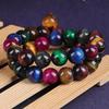 Natural Stone Colorful Tiger Eye Round Loose Beads 4/6/8/10/12MM For Jewelry Making DIY Bracelet
