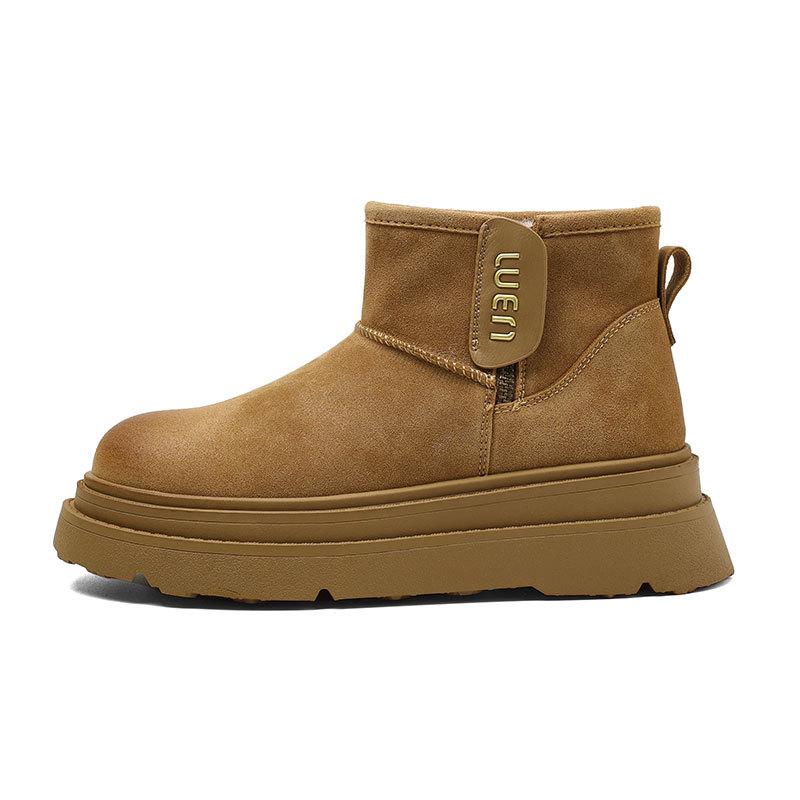 Snow Boots Cotton Shoes Winter Velvet Thick Northeast Sole Anti Slip Snow Women's Boots Flat Bottomed Short Boots