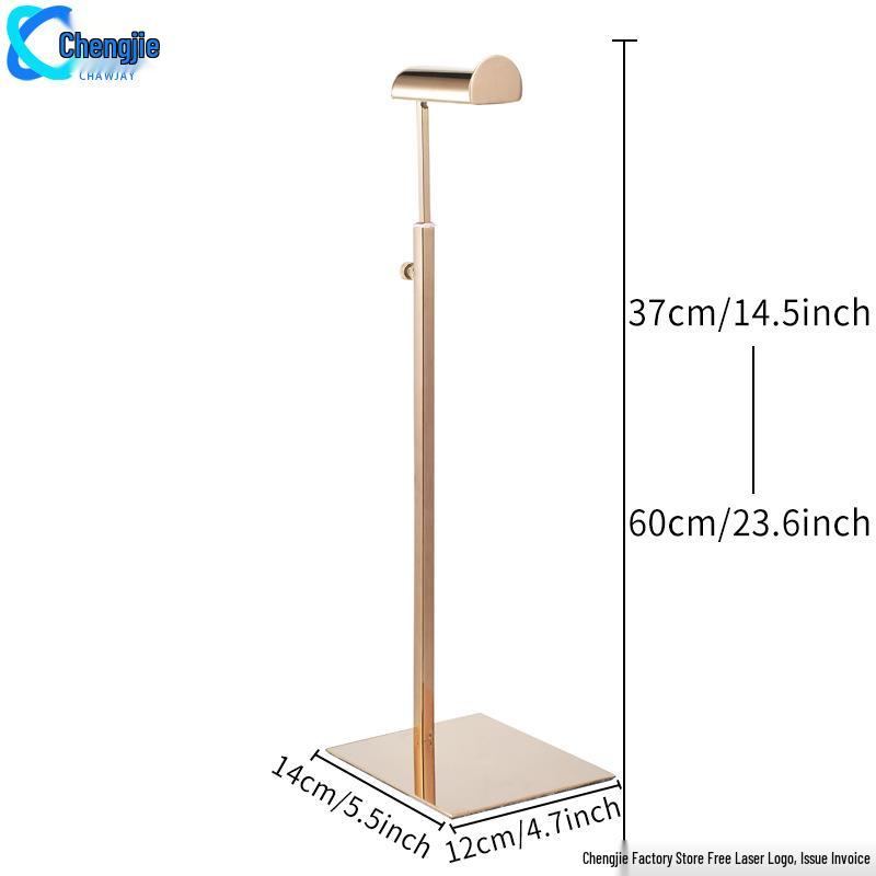 Adjustable Stainless Steel Floor-Standing Bag Display Stand for Women's Bags