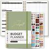 A5 Sage Green Budget Planner Undated Monthly Finance Organizer With Expense Tracker Review Pages Stickers Spiral Bound