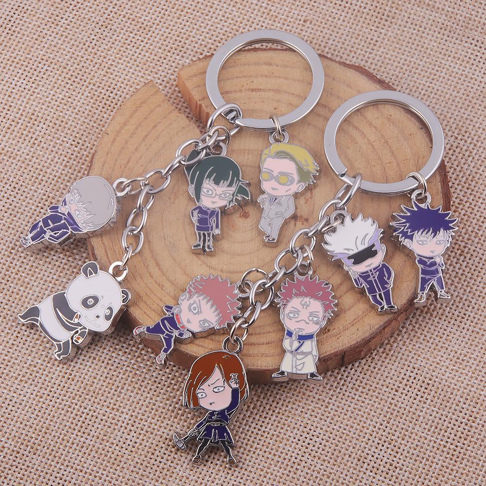 Anime Jujutsu Kaisen Keychain Anime Character Gojo Satoru Itadori Yuji Bracelet Keychain For Women Men Fans Jewelry Gifts