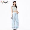 Tucano Women's Summer Quick-Dry Ice Silk Wide-Leg Pants