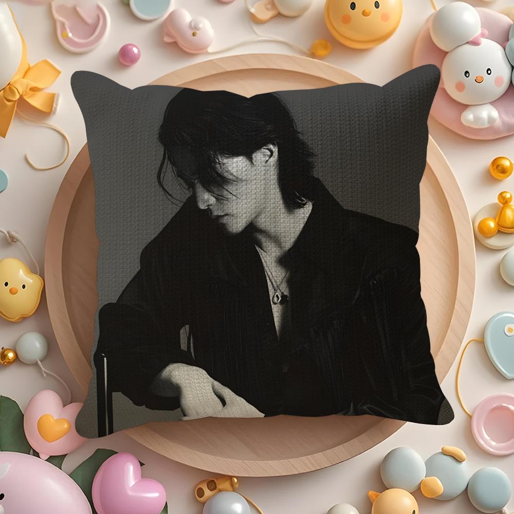 K-Kim Ji H-Hoon Pillow Case Pattern Printed Pillowcase for Living Room Sofa Cushion Cover & Bedroom Decor