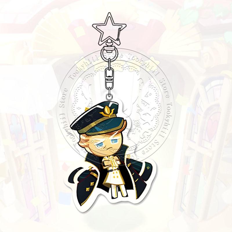 Cookie Run Kingdom Keychain Game Cartoon Coffee Kawaii Student Milk Chocolate Figure Bag Decorate Forester Pendant Birthday Gift