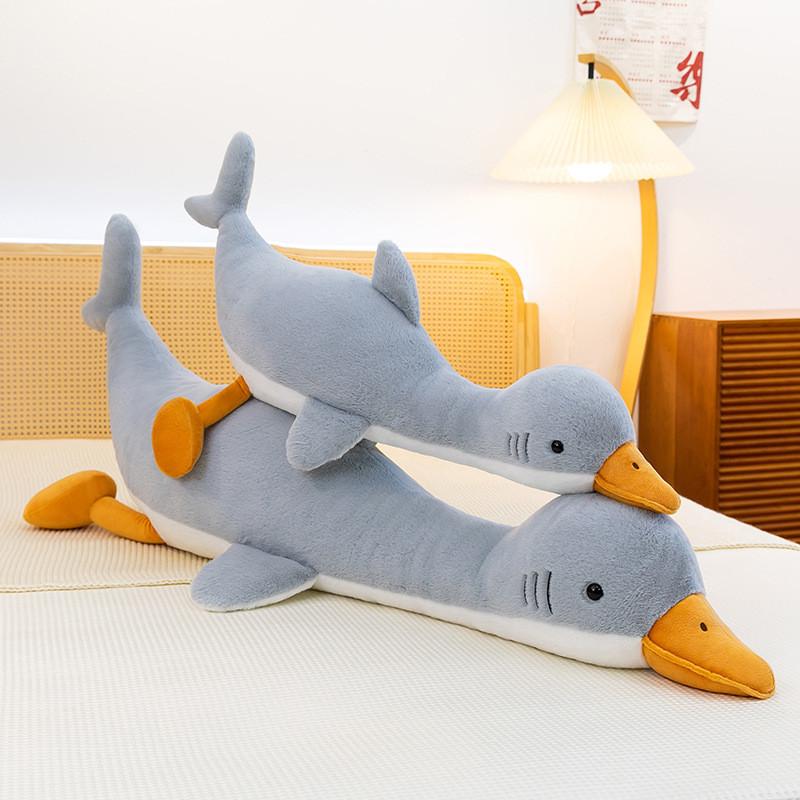 Shark Cartoon Plush Pillow With Pp Cotton Filling For Kids And Teens