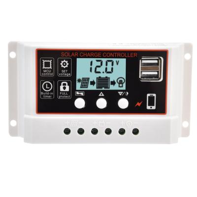 Solarmodulregler Smart Dual USB Batterie PWM Lade- Entladeregler 12V24V20A